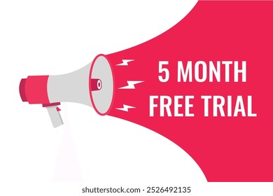 5 month free trial banner design. 5 months free banner background
