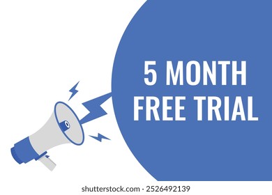 5 month free trial banner design. 5 months free banner background
