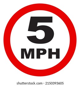 605 5 mph sign Images, Stock Photos & Vectors | Shutterstock