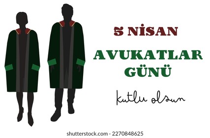 5 Nisan Avukatlar Günü Kutlu Olsun template design. Text translate: Happy 5th April Lawyers' Day