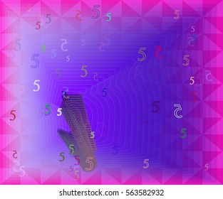 5 Number background elements