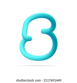 5 number blue logo. Line style pure water vector typography for save water identity, ecology graphic resources, clean corporate  labels and more