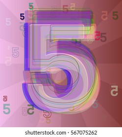 5 Number design template