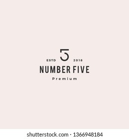 5 Number Five Logo Vector Icon Illustration