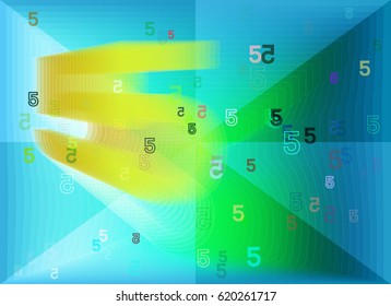 5 Number icon background