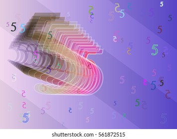 5 Number icon template