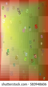 5 Number icon template
