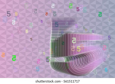 5 Number icon texture