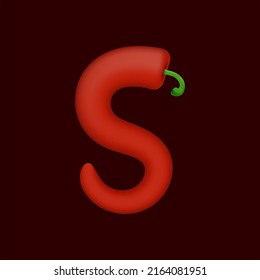 5 números de pimienta roja. Típica orgánica vectorial vegetal aislada para elementos de diseño de granja, menú de restaurante y más