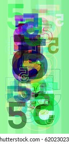 5 Number template icon