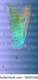 5 Number template idea