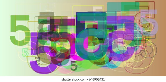 5 Number texture art