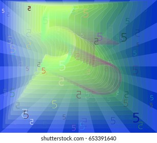 5 Number texture background