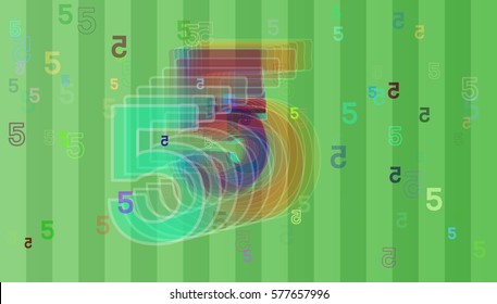 5 Number texture idea