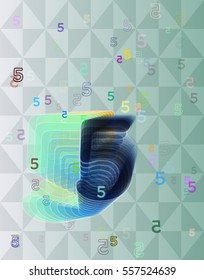 5 Number texture template