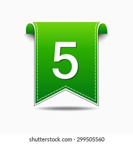 5 Number Vector Green Web Icon