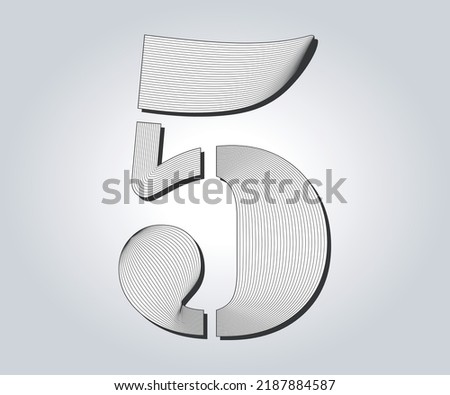 5 numeric guilloches design used gift cheque and money 
