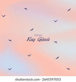 Dünya Kuş Günü, 5 Ocak. Vector illustration design for poster, banner, post, flyer.