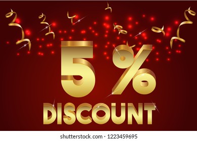 5% off discount promotion sale,  sale promo marketing