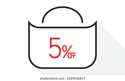 5% de descuento en la plantilla de diseño de bolsos.