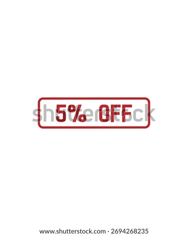 5%  OFF Rubber stamp design vector