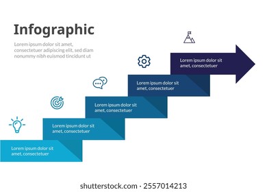 5 Options for Business Timeline, Vector Illustration Infographic with Clear and Professional Journey Infographic Process.