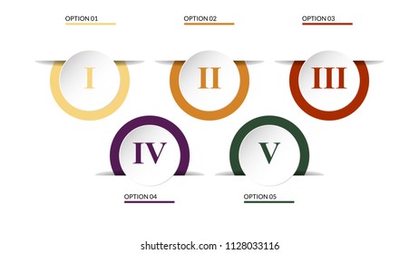 5 Options Infographic Template. groups, preocesses, steps. Linear flat style infographic design. Can be used for Presentation. Can edit your own texts in spaces provided in infographic. Vector EPS10