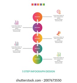 5 options or steps infographics. Can be used for process diagram, presentations, workflow layout, banner, flow chart, info graph.5 steps infographics Modern timeline infographics for presentation.