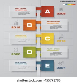 5 options timeline use for infographic/presentation . EPS10.