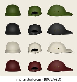 Download 5 Panel Cap Mockup 5 Panel Stock Vector Royalty Free 1807376950