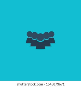 5 people icon group of persons team profile graphic element Illustration template design