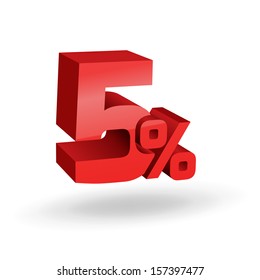 5% de dígitos. Ilustración vectorial.