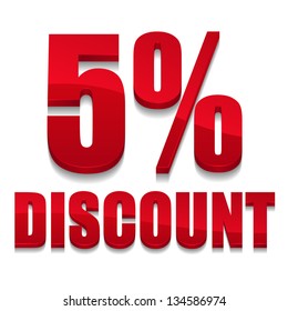 5 Percent Discount Text