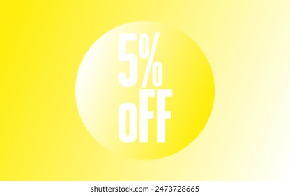 5 percent discount, yellow ball, promotions e offers,eps