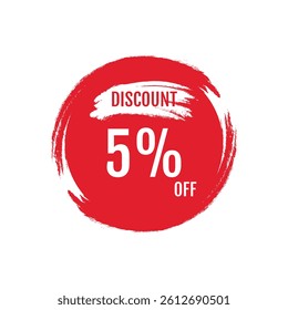 5 Percent Off, Discount Sign Banner or Poster. Special offer price signs