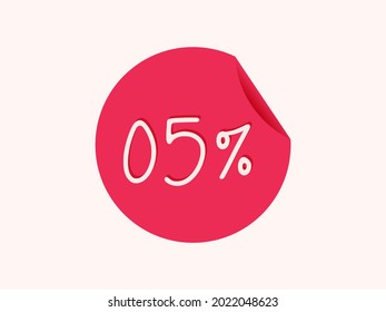 pegatina al 5%, imagen al 5%