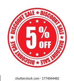 5 Percentage Off Vector Graphics