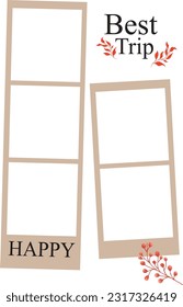 5 photo collage template. vector illustration, new collections