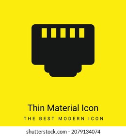 5 Conector de pines icono de material amarillo brillante mínimo
