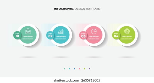 Plantilla de diseño de 5 flechas de infografía de proceso. Presentación de Planificación, Marketing, Estrategia y Negocios.