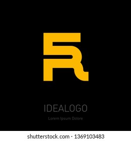 5 and R logo. 5R - Vector design element or icon. Monogram logotype.