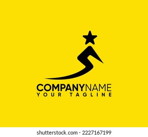 Diseño De Logotipo De 5 O S Letra Star. Plantilla de diseño de logotipo de 5 estrellas creativa