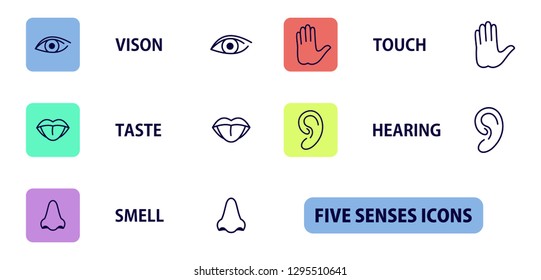 5 senses icons