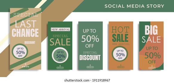 5 set Social Media Network Sales Banner Backgrounds, Mobile App, Poster, Flyer, Coupon,Advertisement, Smartphone Template Story, Abstract liquid Modern shapes. editable template eps 10 vector.