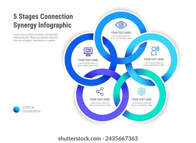 Infografía de Sinergia de Conexión de 5 Etapas