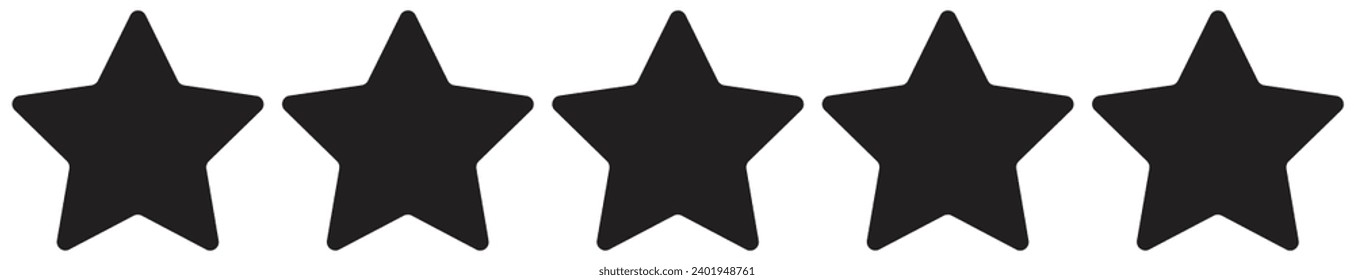 5 Star Black Review vector