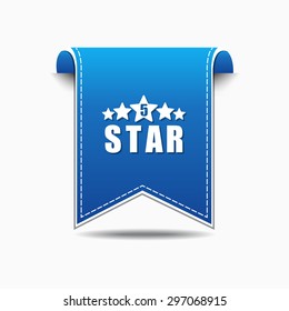 5 Star Blue Vector Icon Design