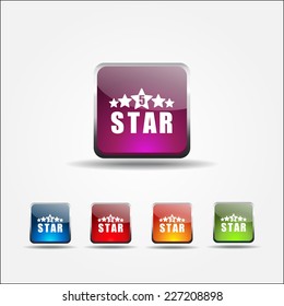 5 Star Colorful Vector Icon Design