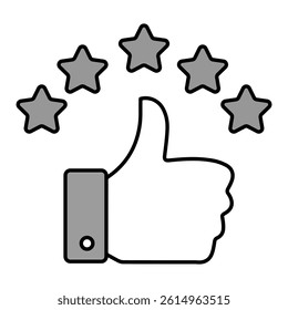 5 Star Customer Reviews Icon. User Rating and Positive Feedback Badge