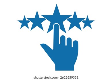 5 Star Customer Reviews Icon Vector, 5 star customer reviews icon, five star rating icon, customer symbol, rating badge vector eps 10